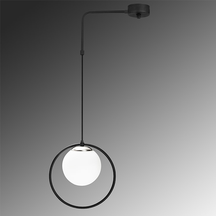 Lampa wisząca Solanum 100 cm czarno-biała  - zdjęcie 4