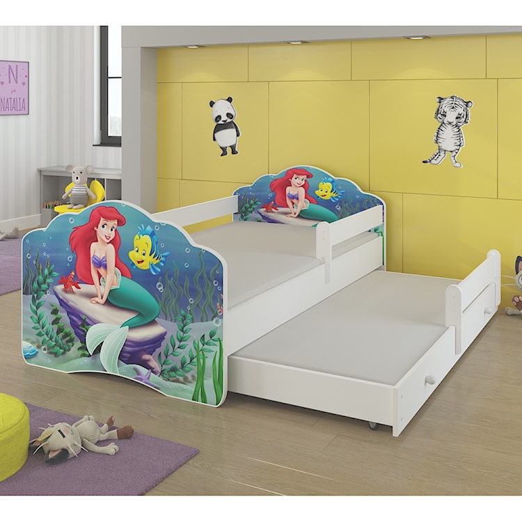Łóżko dziecięce podwójne Ruhsen 160x80 cm Arielka z barierką  - zdjęcie 2