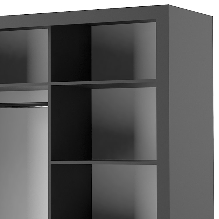 Szafa Arti 150 cm z jednym lustrem czarna  - zdjęcie 6