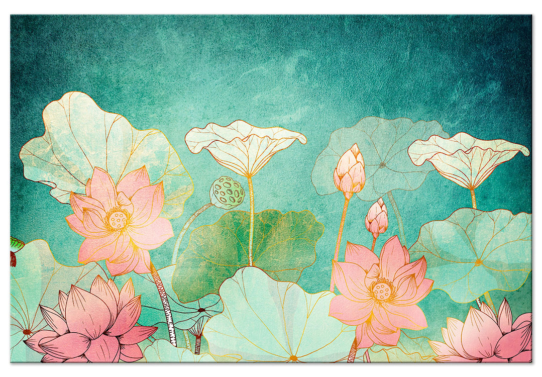 Obraz Bajkowe kwiaty jednoczęściowy 120x80 cm szeroki