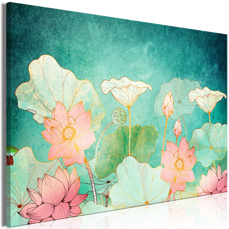 Obraz Bajkowe kwiaty jednoczęściowy 120x80 cm szeroki  - zdjęcie 2