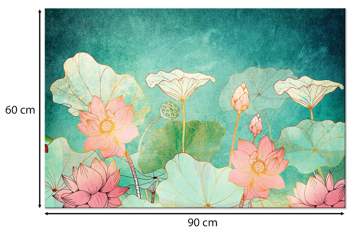 Obraz Bajkowe kwiaty jednoczęściowy 90x60 cm szeroki  - zdjęcie 4