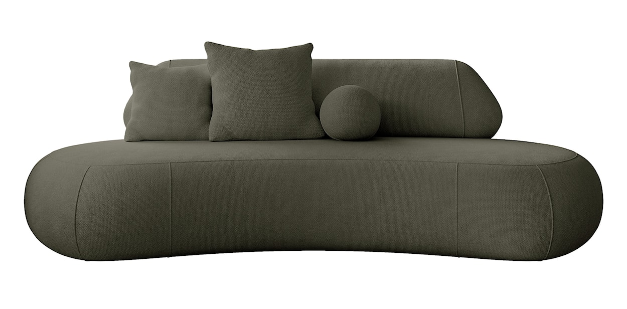 Sofa trzyosobowa Balme zielona w tkaninie łatwoczyszczącej  - zdjęcie 3