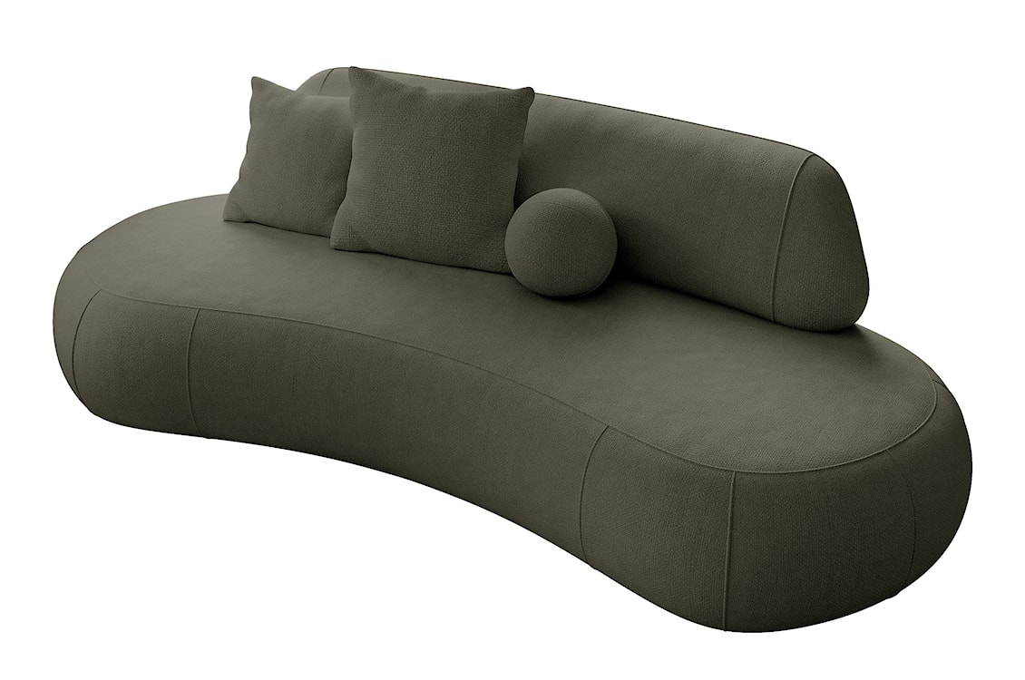 Sofa trzyosobowa Balme zielona w tkaninie łatwoczyszczącej  - zdjęcie 4