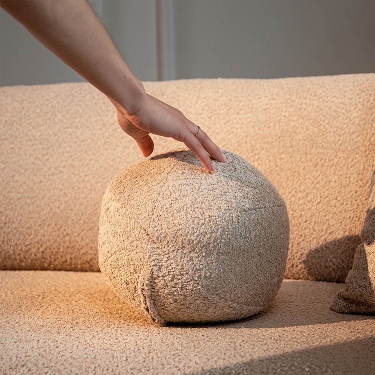 Sofa trzyosobowa Balme jasnobeżowa boucle  - zdjęcie 8