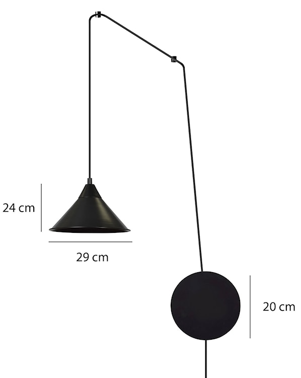 Lampa wisząca Banessy na wysięgniku czarna x1  - zdjęcie 10