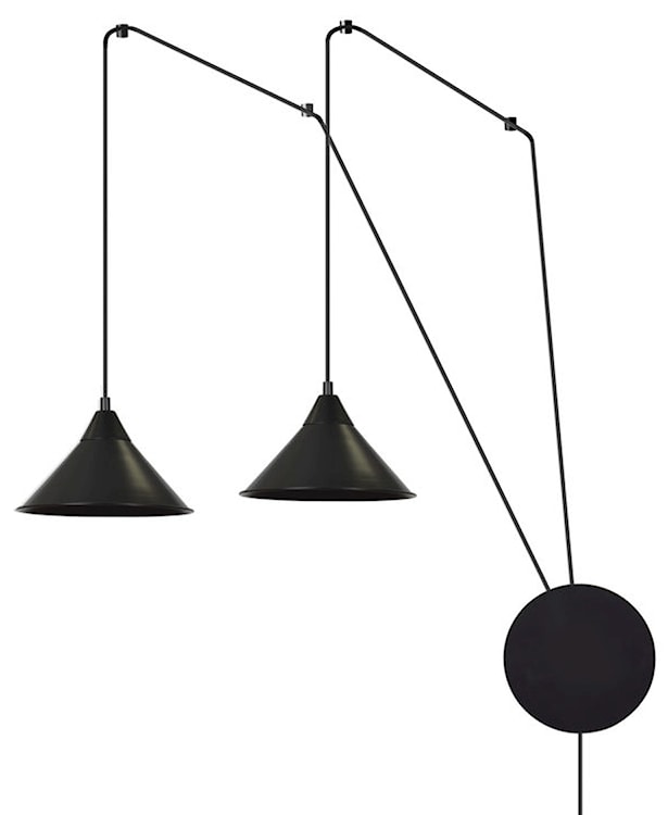 Lampa wisząca Banessy na wysięgniku czarna x2