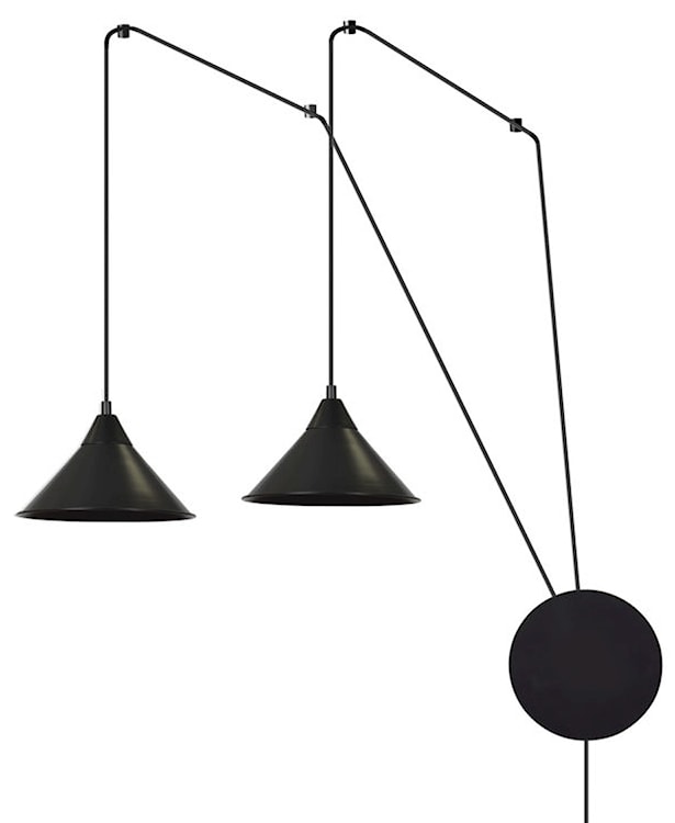 Lampa wisząca Banessy na wysięgniku czarna x2 