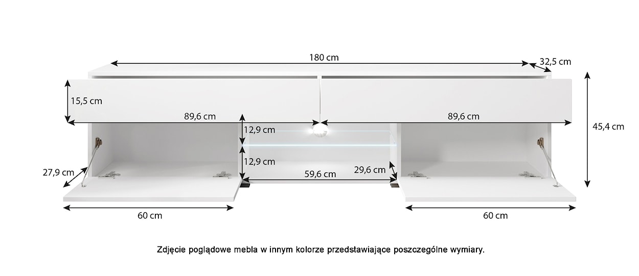 Szafka RTV Bangie 180 cm dąb gaja  - zdjęcie 5