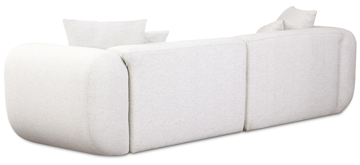 Narożnik modułowy Baomi L-kształtny lewostronny szarobeżowy szenil  - zdjęcie 5