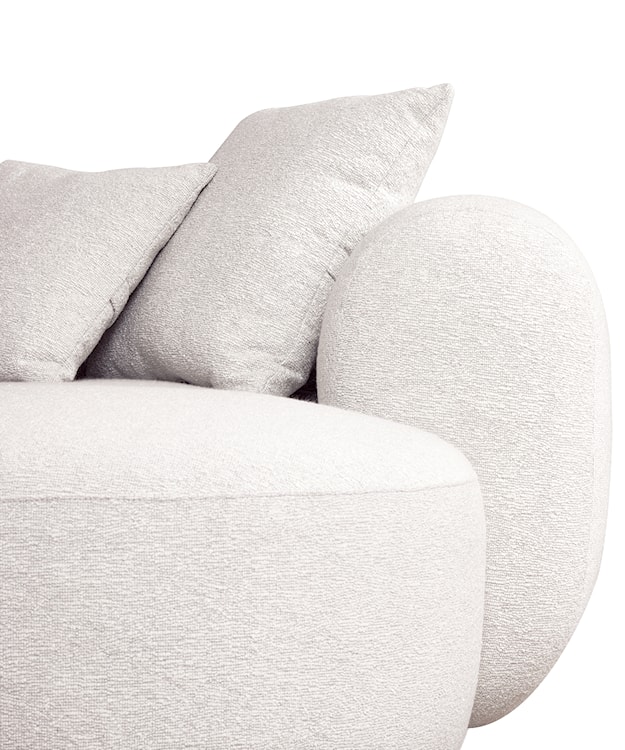 Narożnik modułowy Baomi L-kształtny lewostronny szarobeżowy szenil  - zdjęcie 4