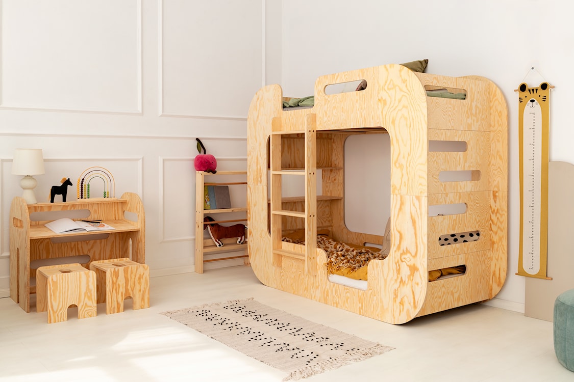 Łóżko piętrowe Batria domek dziecięcy 80/180 cm  - zdjęcie 3
