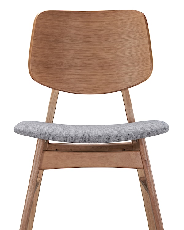 Krzesło drewniane Diates dąb naturalny/szare  - zdjęcie 9
