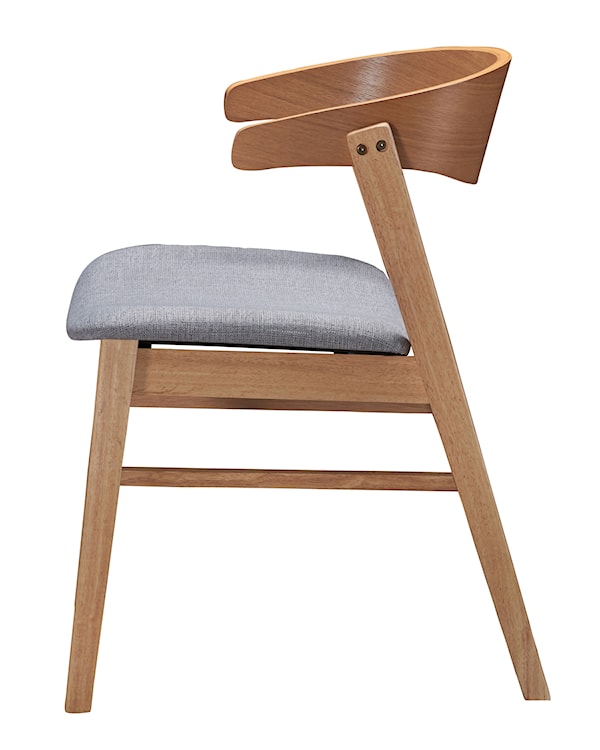 Krzesło drewniane Panize dąb naturalny/szare  - zdjęcie 13