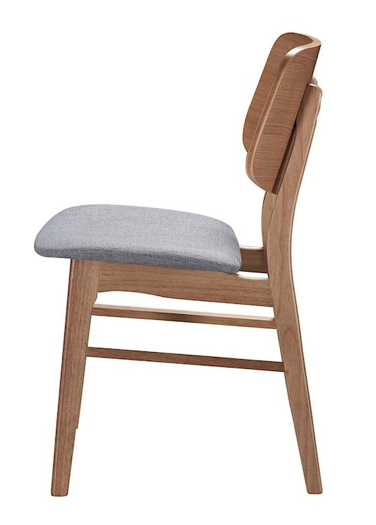 Krzesło drewniane Diates dąb naturalny/szare  - zdjęcie 2