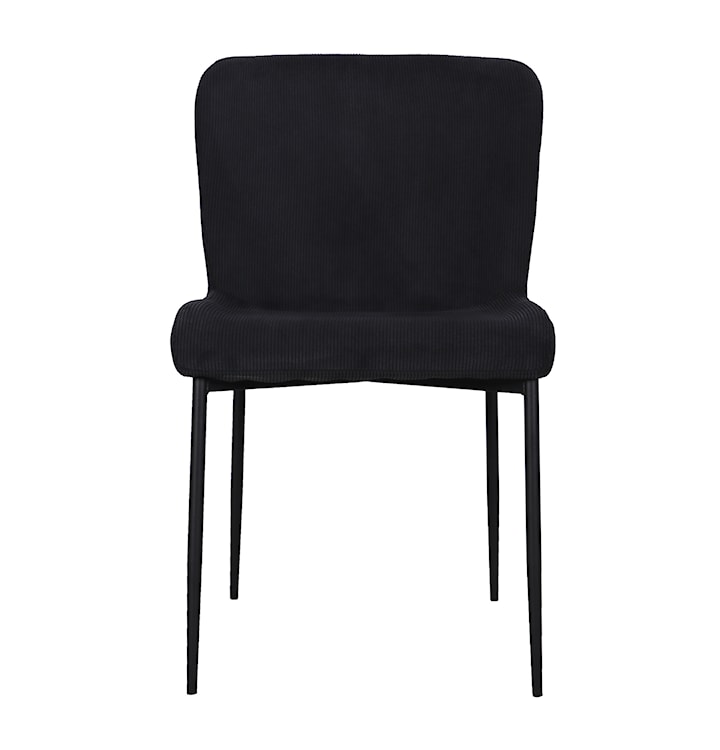 Krzesło tapicerowane Neul antracytowy sztruks na czarnych nogach  - zdjęcie 10