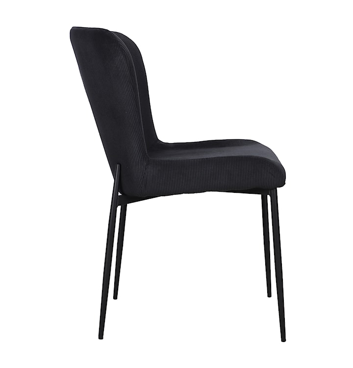 Krzesło tapicerowane Neul antracytowy sztruks na czarnych nogach  - zdjęcie 9