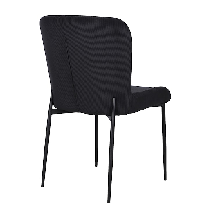 Krzesło tapicerowane Neul antracytowy sztruks na czarnych nogach  - zdjęcie 8