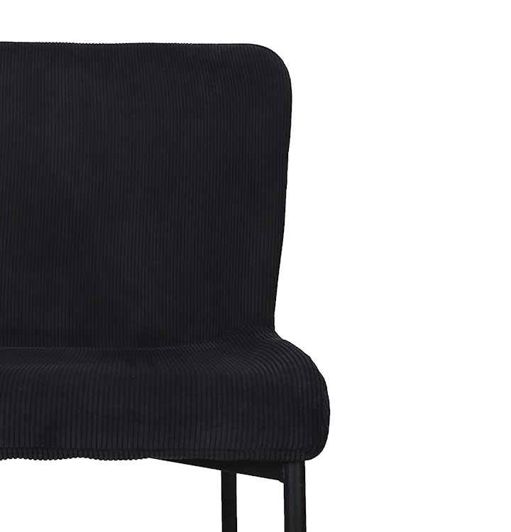 Krzesło tapicerowane Neul antracytowy sztruks na czarnych nogach  - zdjęcie 5