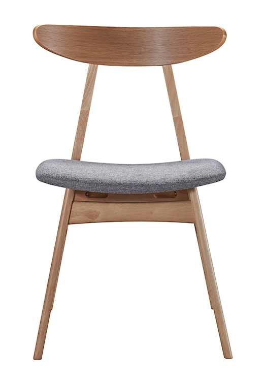 Krzesło drewniane Gooddly dąb naturalny/szare  - zdjęcie 7