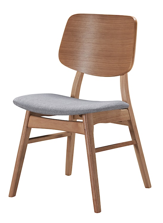 Krzesło drewniane Diates dąb naturalny/szare