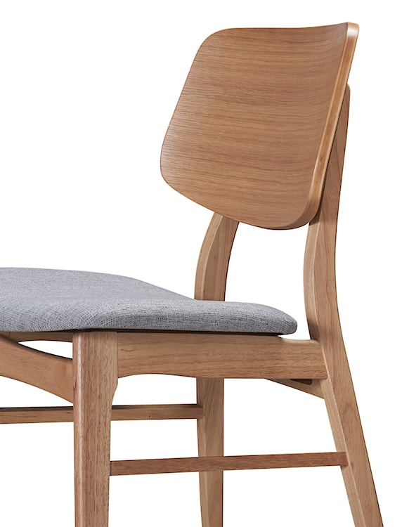 Krzesło drewniane Diates dąb naturalny/szare  - zdjęcie 10