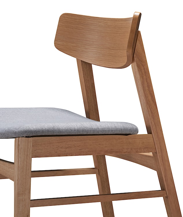 Krzesło drewniane Paraves dąb naturalny/szare  - zdjęcie 2