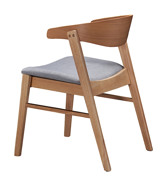 Krzesło drewniane Panize dąb naturalny/szare  - zdjęcie 2