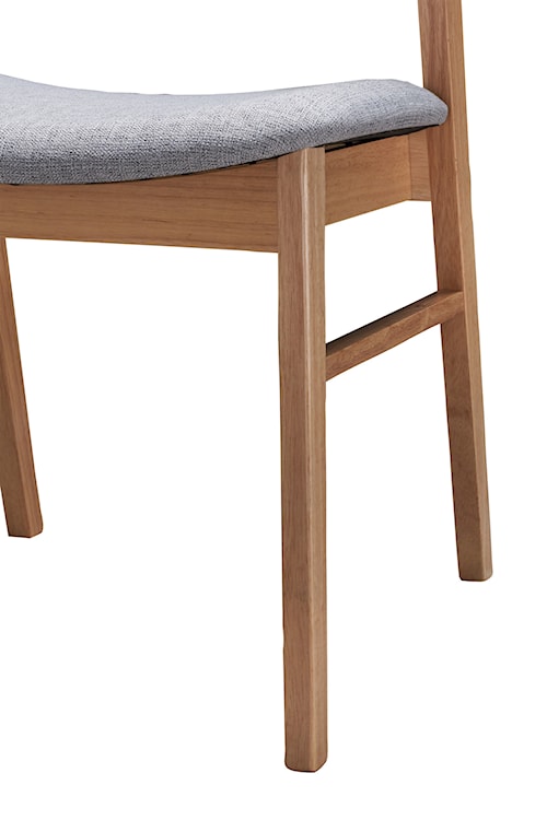 Krzesło drewniane Panize dąb naturalny/szare  - zdjęcie 10
