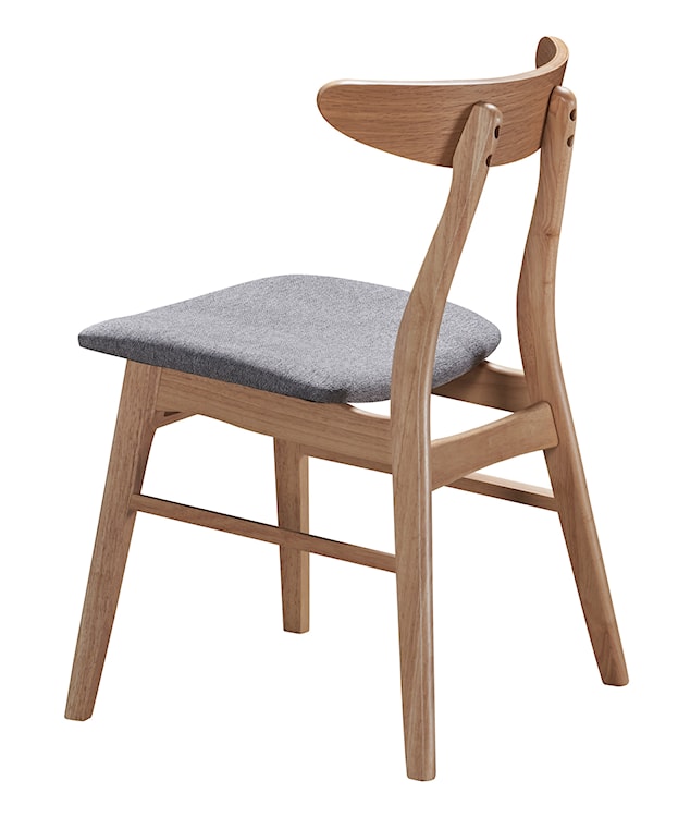 Krzesło drewniane Gooddly dąb naturalny/szare  - zdjęcie 10