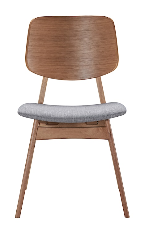 Krzesło drewniane Diates dąb naturalny/szare  - zdjęcie 6