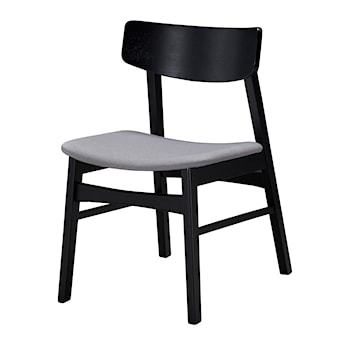 Krzesło drewniane Paraves dąb czarny/ jasnoszare