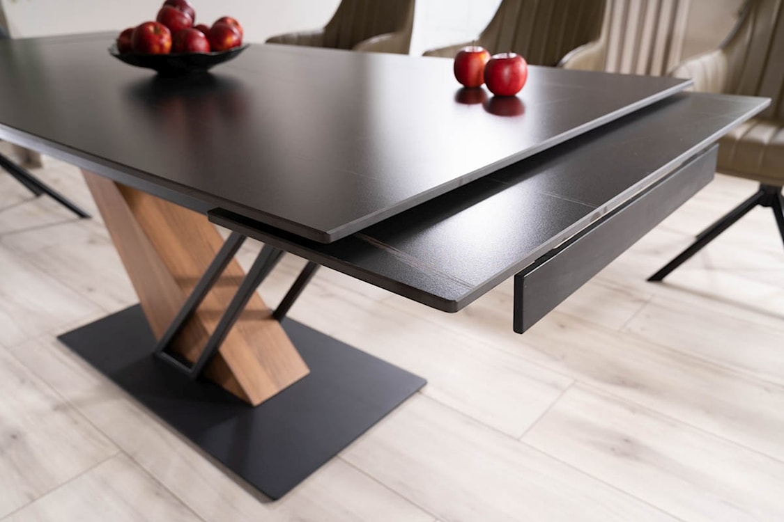Stół rozkładany Genesis 180-240x90 cm czarny marmur/ jesion  - zdjęcie 4