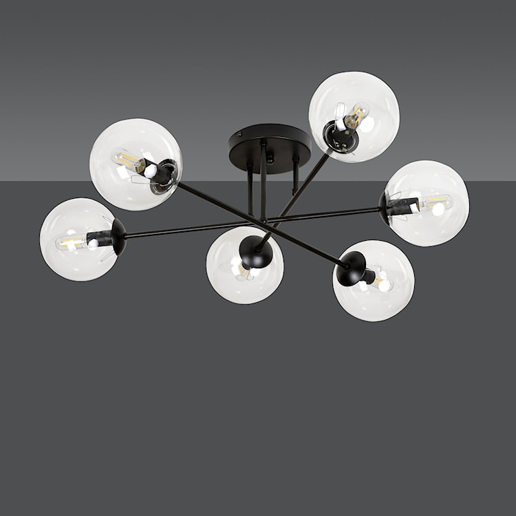 Lampa sufitowa Minturno transparentna x6  - zdjęcie 3