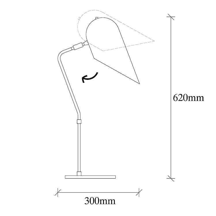 Lampka na biurko Azariah średnica 12 cm czarna  - zdjęcie 10