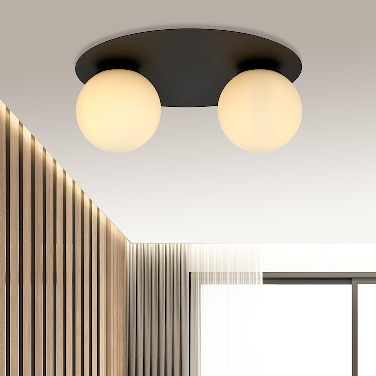 Lampa sufitowa Sorium x2 czarno-biała  - zdjęcie 3