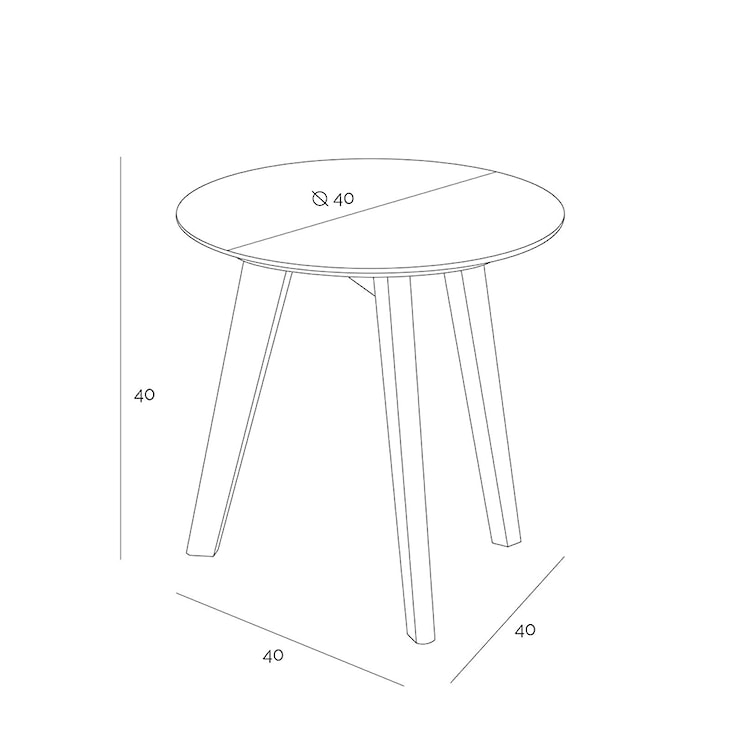 Stolik kawowy Tatitos średnica 40 cm dąb naturalny  - zdjęcie 4