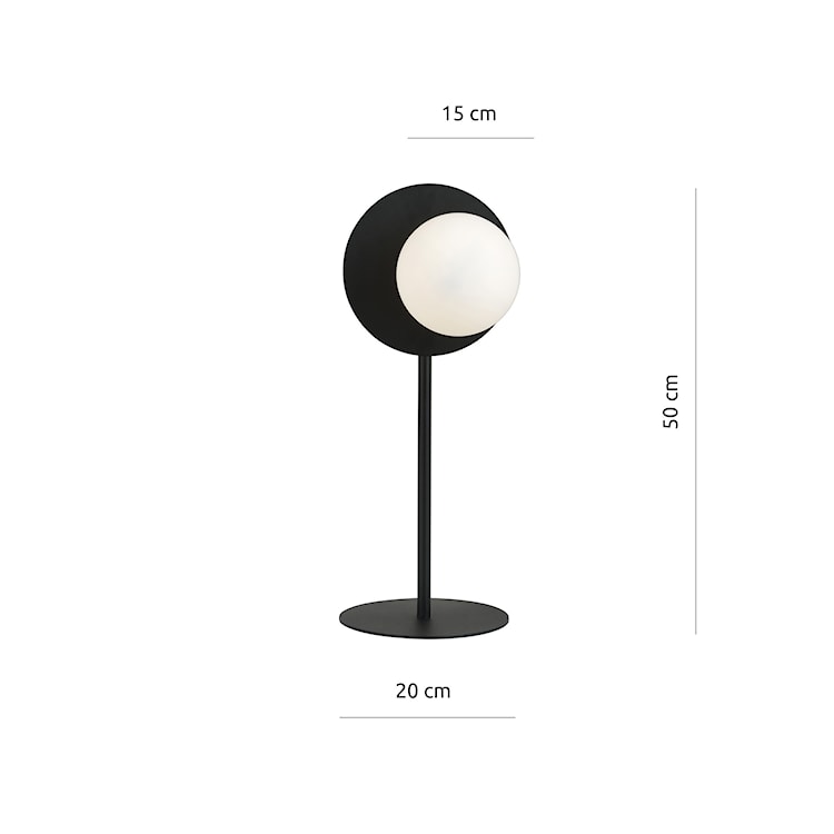 Lampa stołowa Salvies czarno-biała  - zdjęcie 4