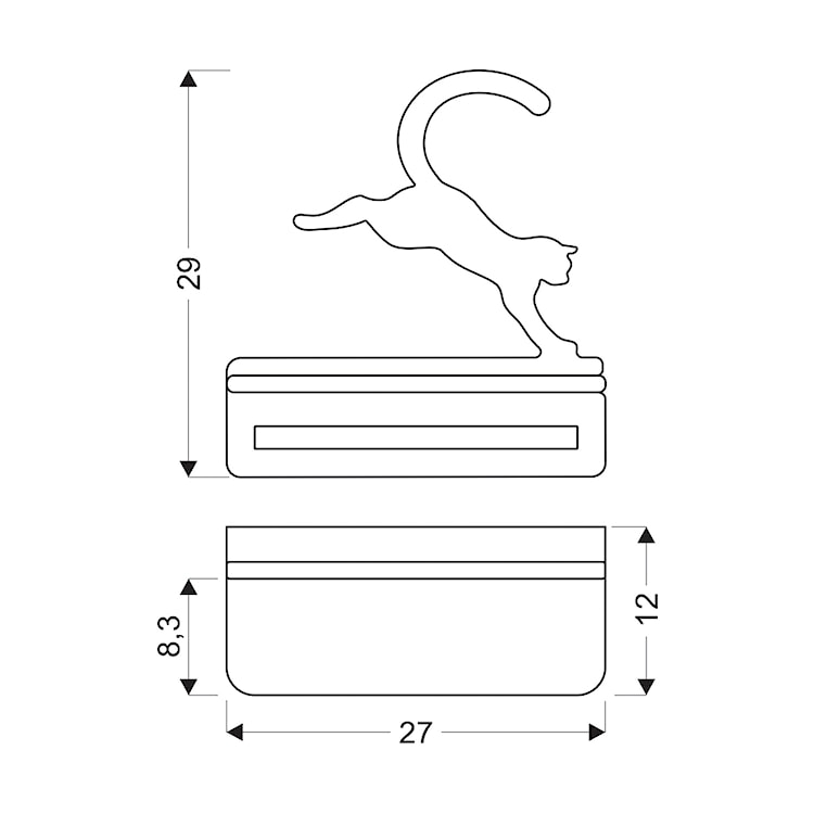 Kinkiet ścienny do pokoju dziecięcego Dreamie skaczący kot czarny  - zdjęcie 3