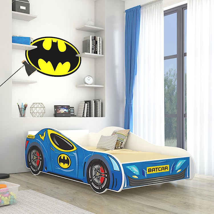 Łóżko dziecięce Werio 140x70 cm w kształcie samochodu z LED  - zdjęcie 2