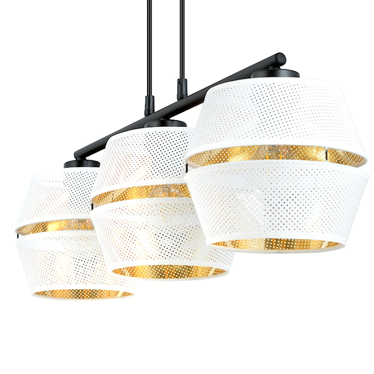 Lampa wisząca Shinds x3 biało-złota  - zdjęcie 3