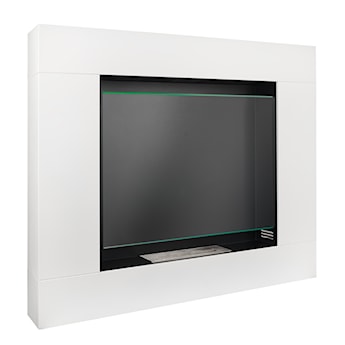 Biokominek portalowy wolnostojący Beffine 105x90 cm biały z szybą