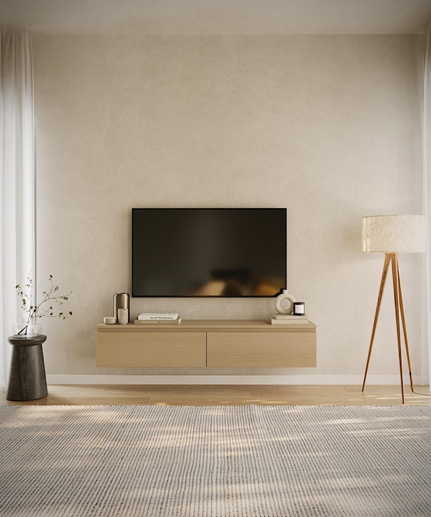 Szafka RTV Bemmi wisząca 150 cm dąb lindberg  - zdjęcie 3