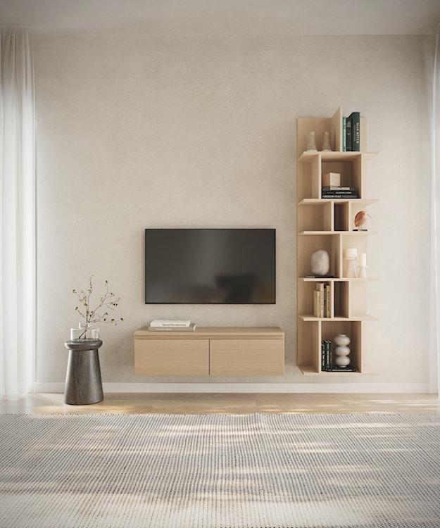 Szafka RTV Bemmi wisząca 100 cm dąb lindberg  - zdjęcie 5