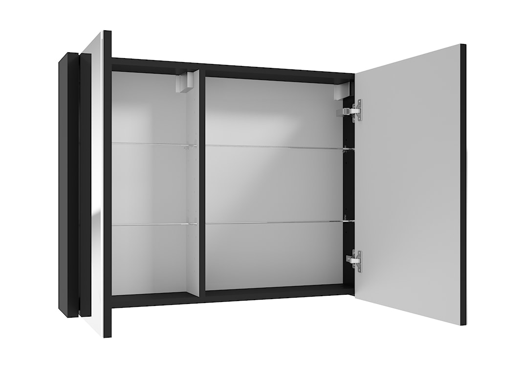 Szafka łazienkowa wisząca Bequal 80x60x15 z lustrem  - zdjęcie 2