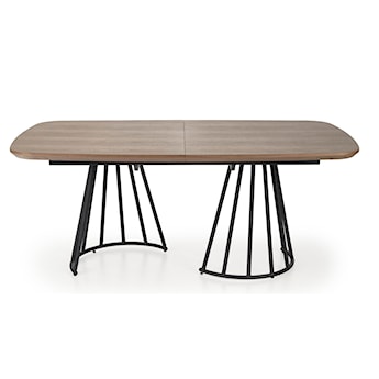 Stół rozkładany Herolled 180-200x100 cm orzech/ czarny