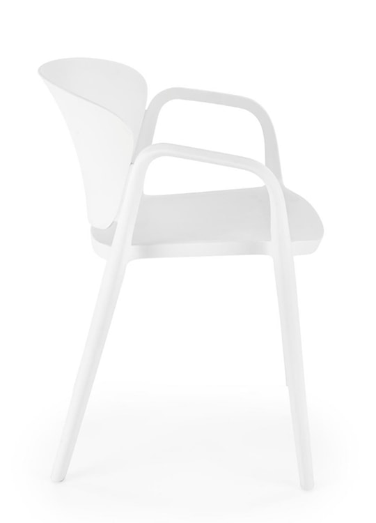 Krzesło z tworzywa Nionine z podłokietnikami białe  - zdjęcie 2
