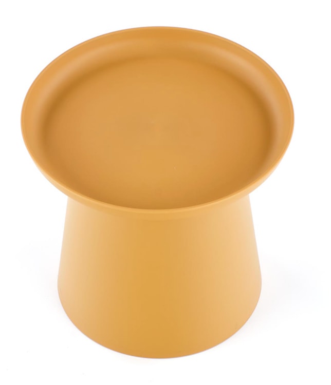Stolik kawowy okrągły Fevely 50 cm żółty  - zdjęcie 2