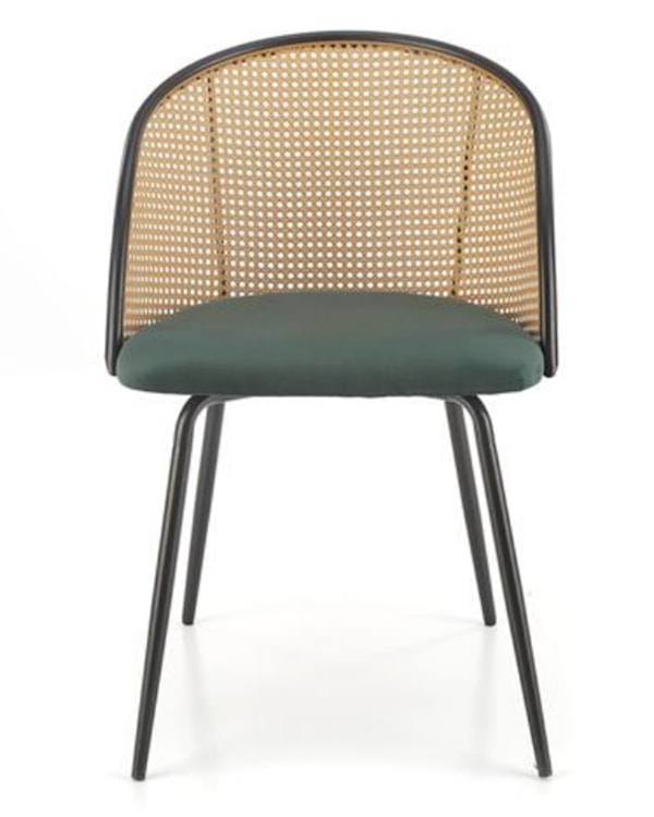 Krzesło z tworzywa Inaches technoratan/ zielony velvet  - zdjęcie 8