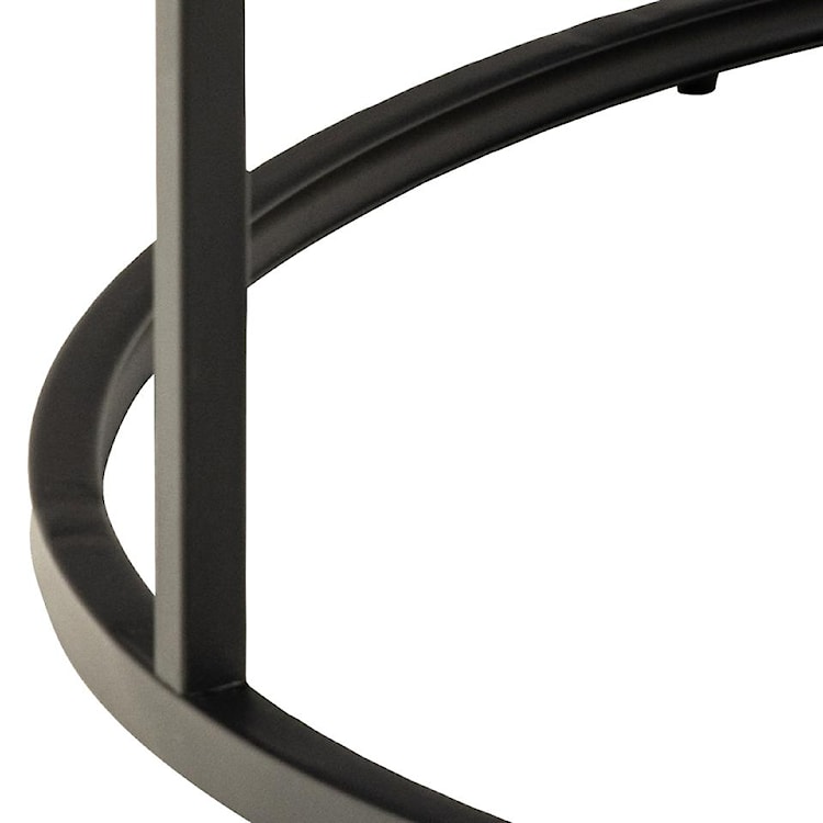 Stolik kawowy Birgita okrągły czarny marmur na metalowej ramie 80 cm  - zdjęcie 5